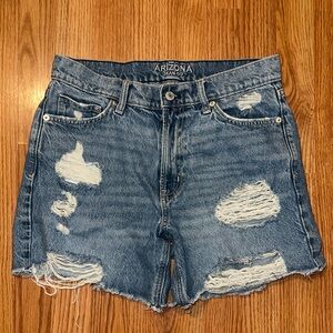 Arizona Jean Company Blue Distressed Jean Shorts